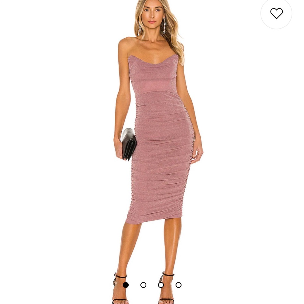 Michael Costello x Revolve India Midi Dress in Blush